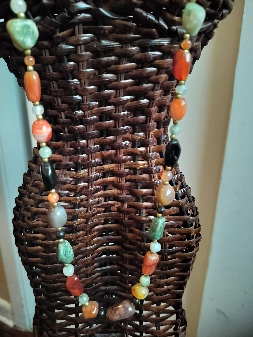 Multicolor Semi-Precious Stone Beaded Necklace - Women Jewelry